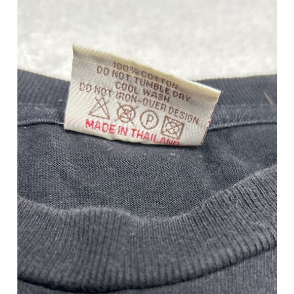 Vintage Thanx Men's Buddhism Graphic Black T-shirt Size XL from Thailand - Picture 4 of 7